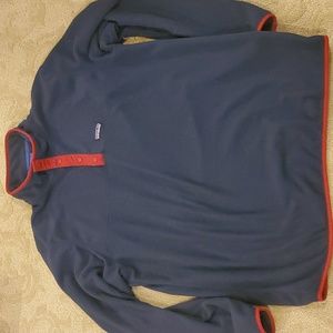 Patagonia Navy/Red snap T pullover fleece size XL